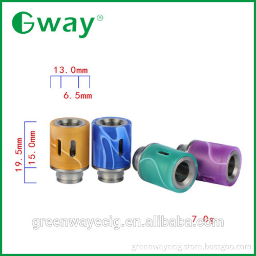 2015 best selling color ss derlin pryrex drip tip, 510 colorful airflow control drip tip multi types by greenway